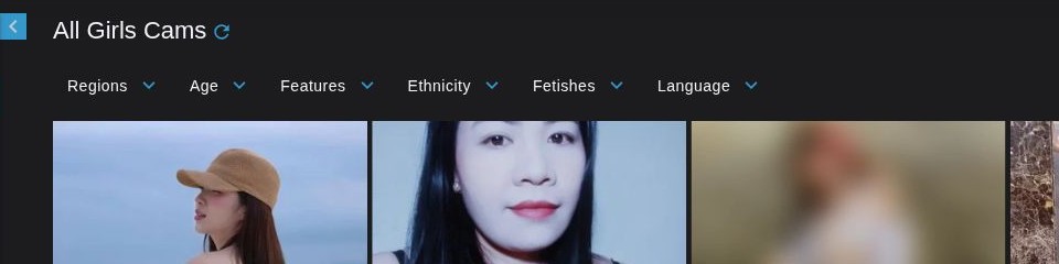 Filtri di Streamate sopra la griglia